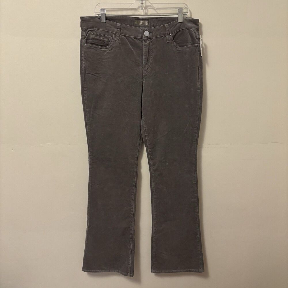 Kut From The Kloth Karen Baby Bootcut Jeans 16 Grey Corduroy‎ NWT Boho Cowgirl